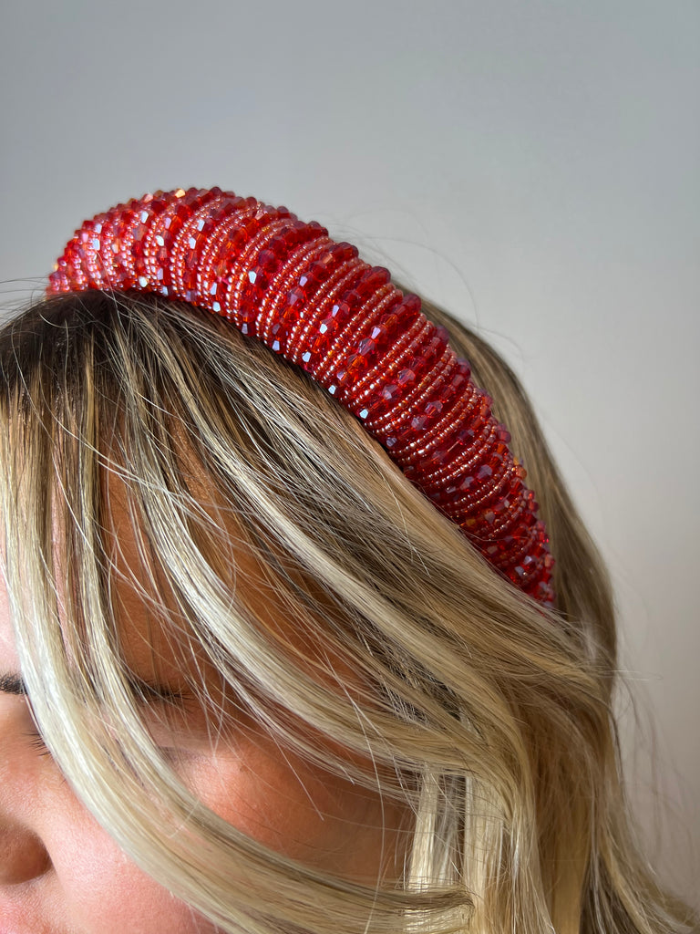 Ruby red embellished band