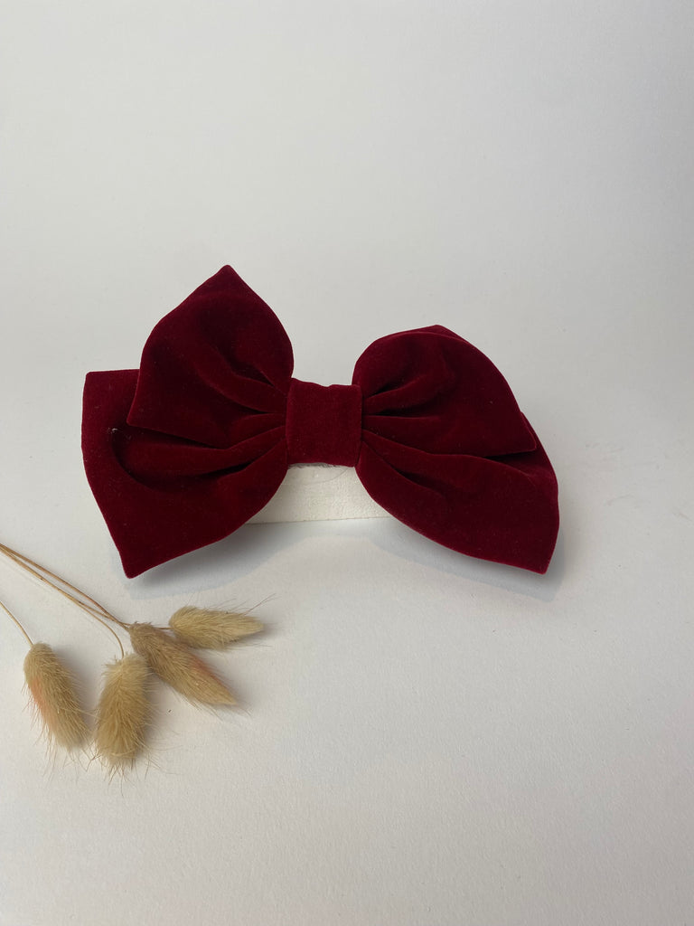 Croc clip bow - red