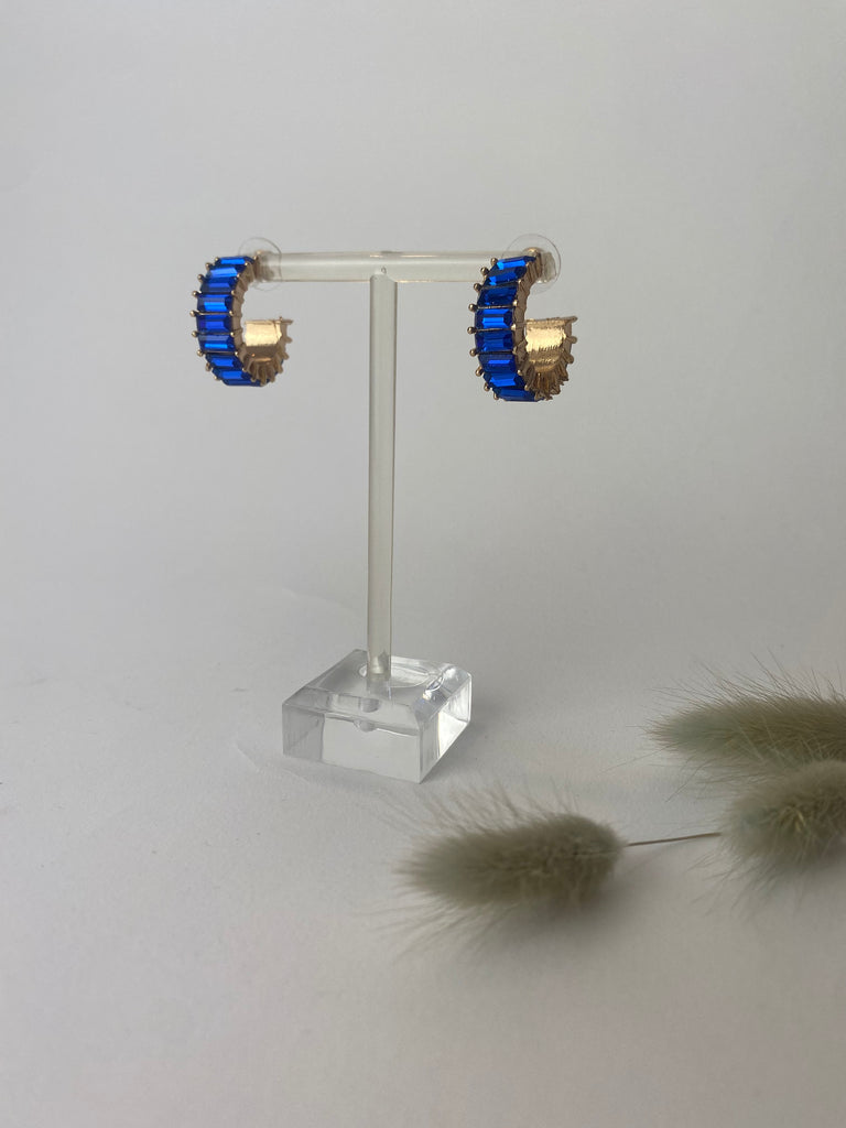 Royal blue cuff Earrings