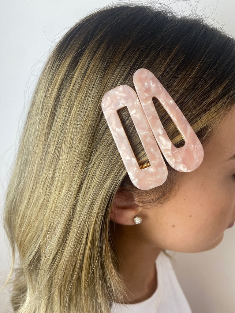 Baby pink duo -set of Hair Clips