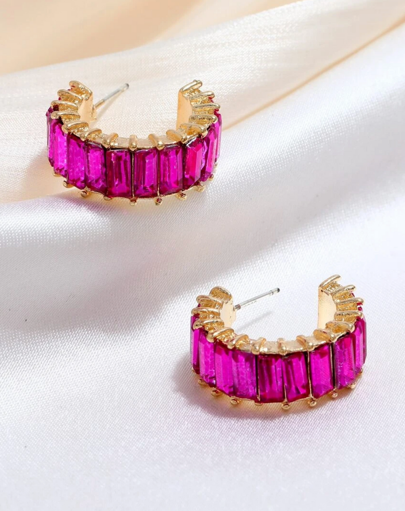 Hot pink cuff Earrings