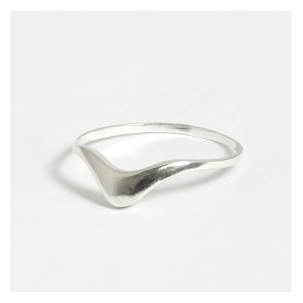 Silver Wishbone Chevron Ring